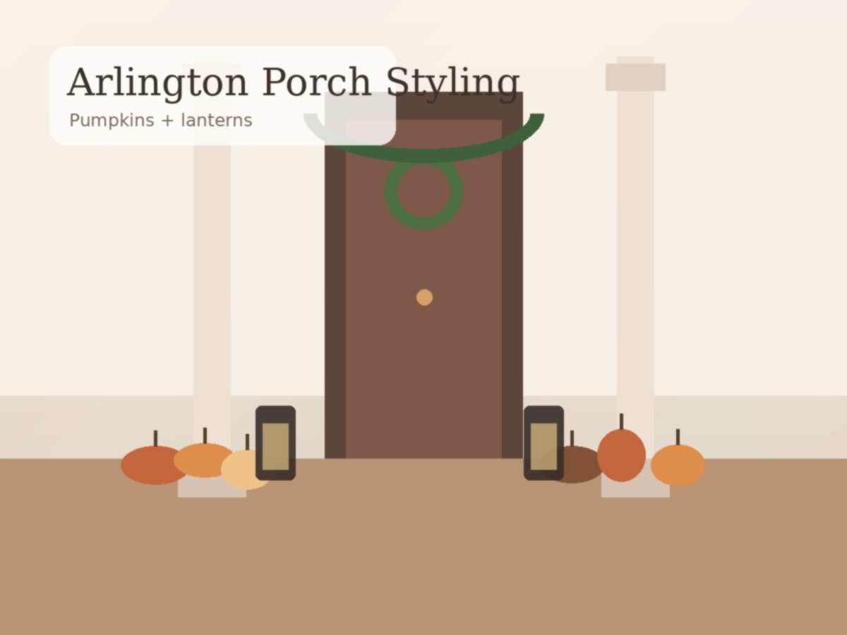Arlington porch decorating and seasonal front-entry styling